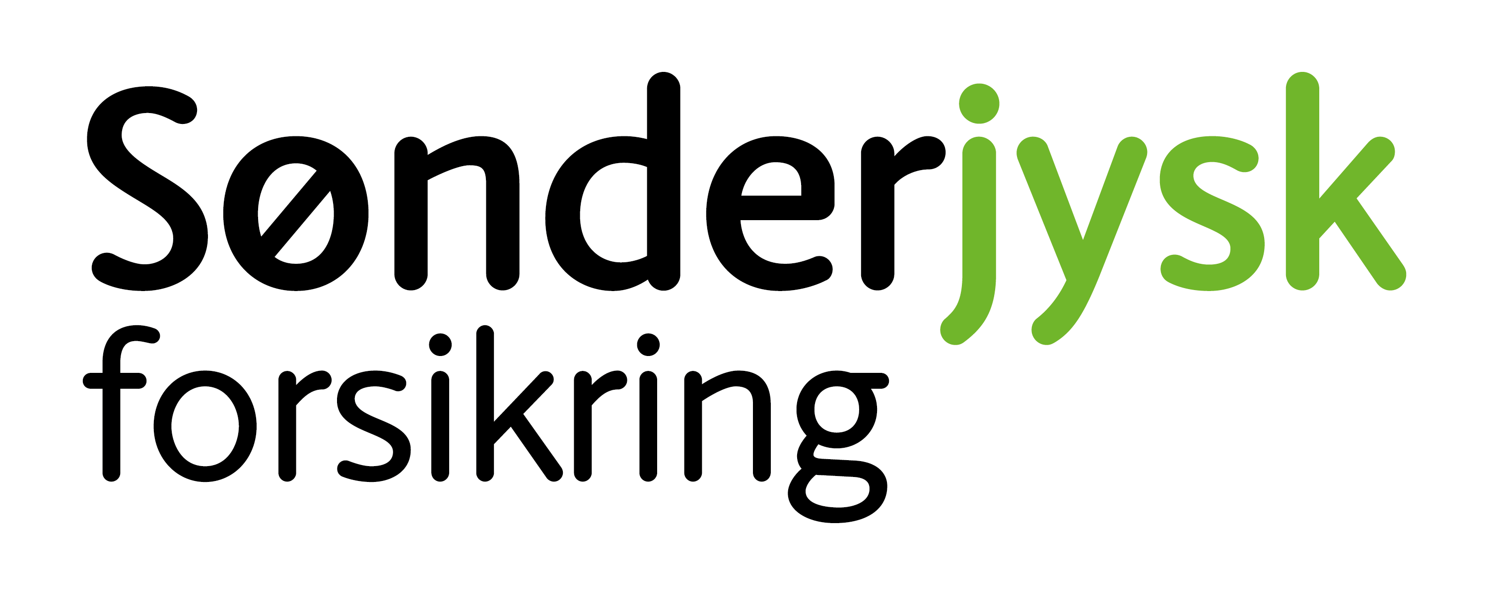 Sønderjysk Forsikring_Logo_I boks_Mindre boks, uden mølle og federe tekst_Sort og grøn_RGB